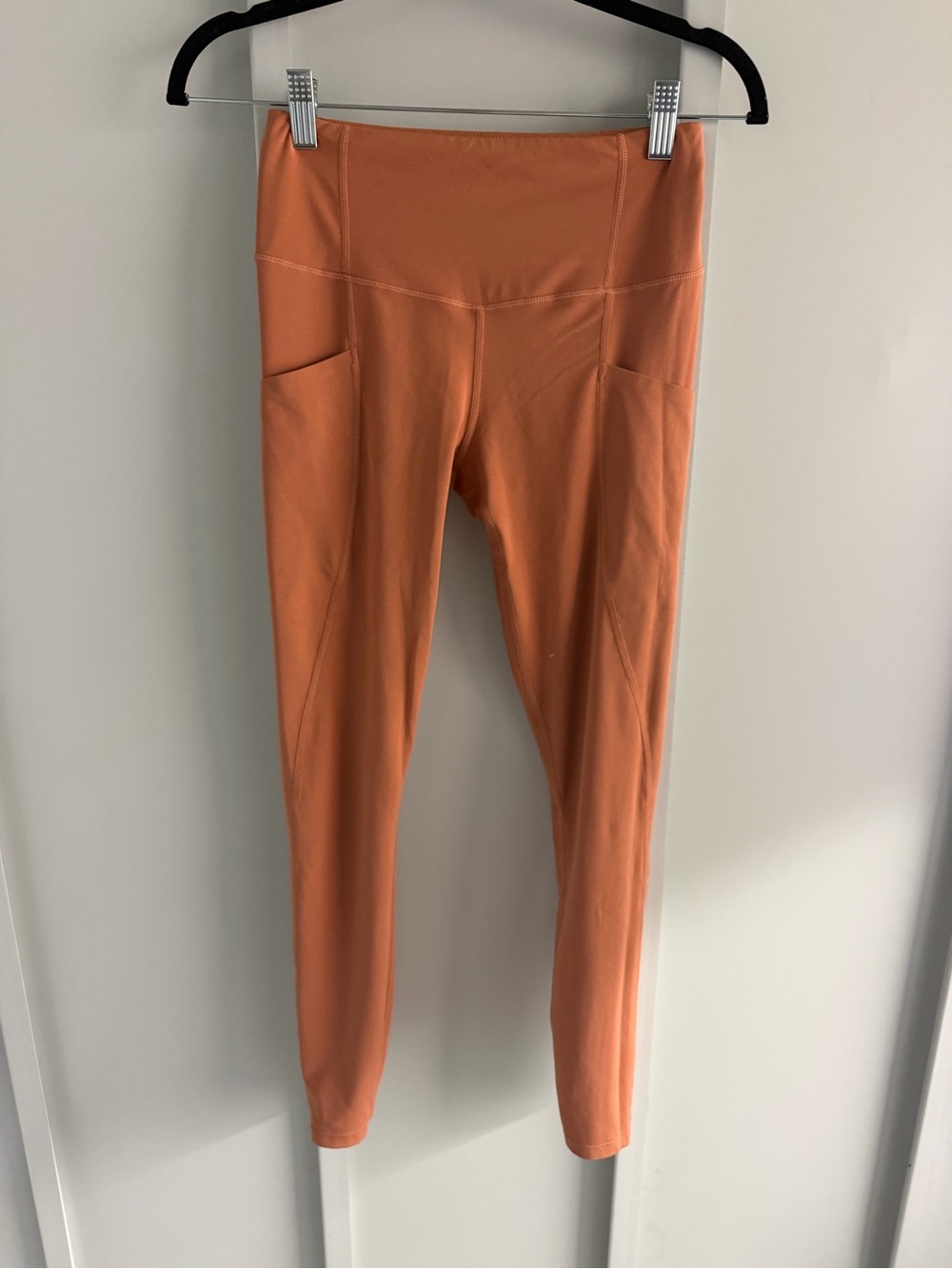 Varley High-Rise Leggings with Pockets - Salmon Pink - Size XS